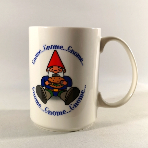 Unique Gnome, Gnome, Gnome Coffee / Tea Mug, White with Extra Large Handle - Picture 1 of 2